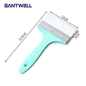 แปรงทาสีน้ำ Santwell ด้ามพลาสติก ขนแปรงสังเคราะห์ ไม่หลุดร่วง สำหรับทาสีภายในผนังและเพดานด้วยสีอิมัลชั่น - Product Image 4