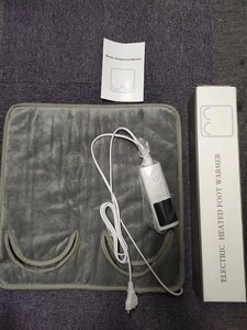 Chauffe-pieds électrique en polaire douce, avec contrôle de la température et affichage du minuterie, idéal pour la maison et le bureau en hiver - Product Image 2