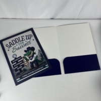 Carpeta de Presentación Personalizada de Cartón Blanco con Logotipo Empresarial, Carpeta de Documentos A4 con Bolsillo para Archivos