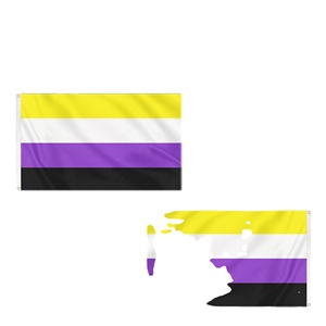 ธง Non-Binary OEM Enby ขนาด 3x5 ฟุต พิมพ์ดิจิทัลบนผ้าโพลีเอสเตอร์ ผลิตตามสั่ง ขายส่งจำนวนมาก สำหรับงานวันชาติและกิจกรรมต่างๆ - Product Image 3