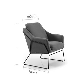 Sillón de Estilo Antiguo con Respaldo Alto y Estructura Metálica, Tapizado en Tela, Color Amarillo Mostaza - Product Image 4