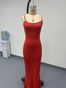 לוגו מותאם אישית שמלת קיץ dupes שמלה ארוכה מודאלי סלון נשים maxi bleasic ללא שרוולים - Product Image 5