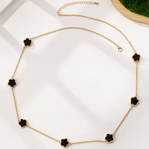 قلادة البرسيم ذو الخمس أوراق للنساء، مجوهرات فاخرة عالية الجودة لا تبهت، إكسسوار حظ سعيد، قلادة رقيقة للسترات - Product Image 6