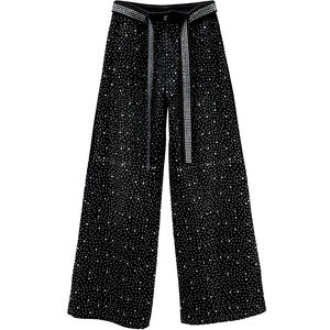 <span class=keywords><strong>Bufa</strong></span> femmes 2026 nouveau rétro jean Design coupe ample poids lourd décontracté jambe large strass jean femmes - Product Image 2