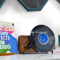 Pemutar Gramofon Vertikal Terbaik, Desain Modern, Penggerak Sabuk, Desain Baru, 3 Kecepatan, Kayu, OEM USB