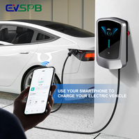 Chargeur solaire intelligent Ev à écran Lcd 4.3 ''16A 32A Chargeur rapide de voiture EV V2G Type2 7kw Station de charge de voiture électrique Wallbox