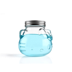 Bán buôn <span class=keywords><strong>kitty</strong></span> phong cách 500ml miệng rộng rỗng thủy tinh thực phẩm lưu trữ <span class=keywords><strong>Jar</strong></span> thủy tinh container với vít nắp - Product Image 5