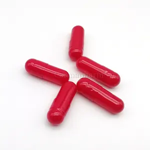 Scarlet Vaced Capsules Halal Gelatin Kapsul Kosong Ukuran 2 Red Pharma Capsule