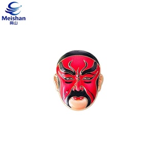 Maschera Facciale Tradizionale Meishan con Incisioni Floreali di Drago e <span class=keywords><strong>Fenice</strong></span>, Finitura in Bronzo Antico, Distintivo da Collezione del Patrimonio Culturale - Product Image 1