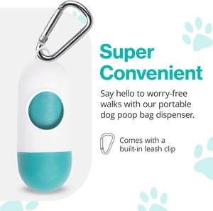 Porta Bolsas para Excremento de Perro Huamaohengchun con Clip de Mosquetón |   Dispensador de Bolsas para Desechos de Mascotas, Resistente y a Prueba de Fugas |   Incluye - Product Image 5