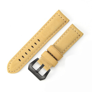 Fit Bos Dahai Pena Strap <strong>Leather</strong> Men <strong>PAM</strong> 111 441 Frosted Crazy Horse <strong>Leather</strong> 18 20 22 24mm - Product Image 1