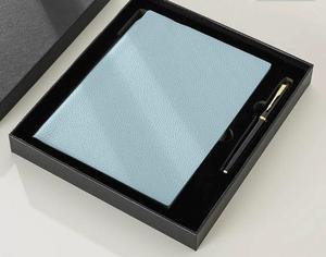 <b>A5</b> Soft Leather Thickened Lychee Pattern Thermal Binding 100 Sheets Business Notebook Gift Box Set - Product Image 4