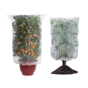 fruit tree protect mono mesh net green pe date bag/insect tree netting protection bags min order 20/mesh drawstring bag