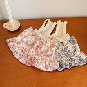 Saia de Algodão Poliéster com Estampa de Árvore para Gato e Cachorro, Estilo Primavera/Verão <span class=keywords><strong>2026</strong></span>, com Laço de Renda - Product Image 6