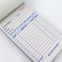 Papier autocopiant NCR écologique et recyclable pour formulaires de factures 	 Carnet de factures en papier carbonisé pour entreprises