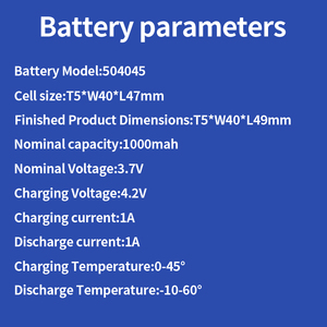 Batería de Polímero de Litio Ultrafina de 3.7V y 1000mAh para Dispositivos de Hogar Inteligente, Sensores Inalámbricos y Equipos Ultra Portátiles - Product Image 3