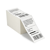 Étiquettes d'expédition autocollantes thermiques directes en accordéon, étanches, blanches, 4x6 pouces, pour bordereaux et adresses