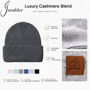 Jxwatcher <span class=keywords><strong>Gorros</strong></span> <span class=keywords><strong>de</strong></span> Lana <span class=keywords><strong>de</strong></span> Cachemira <span class=keywords><strong>para</strong></span> <span class=keywords><strong>Hombre</strong></span> y Mujer, <span class=keywords><strong>Gorros</strong></span> <span class=keywords><strong>de</strong></span> Punto Personalizados con Logotipo, <span class=keywords><strong>Gorros</strong></span> Unisex a Rayas Lisos - Product Image 3