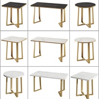 Table rectangulaire et table ronde pour restaurant de restauration rapide