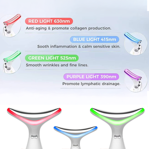 เครื่องนวดหน้า 4 LED พร้อมระบบ EMS ช่วยลดเลือนริ้วรอยและจุดด่างดำ อุปกรณ์เสริมความงามแบบพกพา - Product Image 5