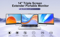 S2 Laptop Screen Extender 14 Zoll Ultra Slim 1080P FHD IPS Dreifacher tragbarer Monitor für Laptops Arbeiten für Mac Windows Linux PS4/5