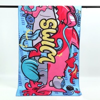 Serviette de bain en microfibre douce et absorbante avec logo personnalisé Serviette de plage pour salle de bain Ensemble de serviettes de bain pour enfants à motif animal avec cadeau