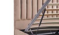 2026 Lit de rangement double couche en bois, moderne, de haute qualité, avec plateforme rembourrée et repose-pieds en tissu