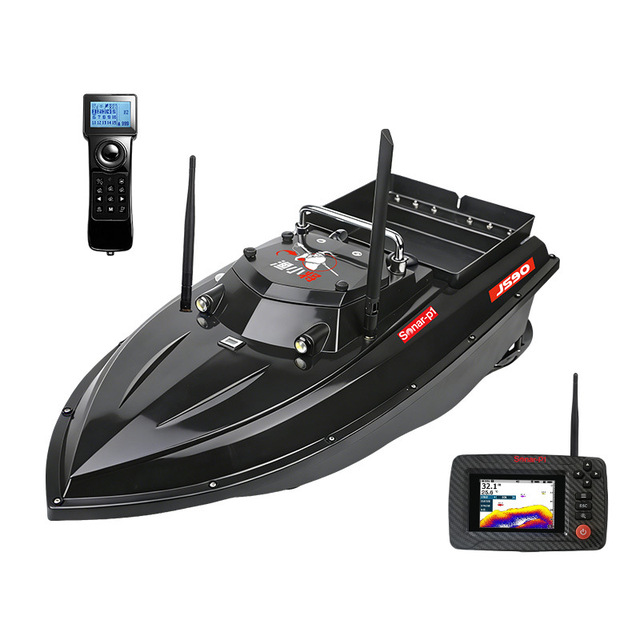Wholesale JS90 GPS Smart RC Bait Boat with Sonar Fish Finder 500m Remote Fishing Boat OEM