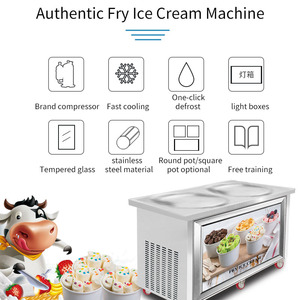 GQ-PF2R Guangdong Nueva Máquina Eléctrica Portátil de Un Solo Recipiente y 6 Cubetas para Helado Frito / Máquina de Rollos de Helado Instantáneo / Helado Frito - Product Image 3