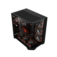 AntarcChill Popular Design Gaming Computer Case Custom 3 Sides Tempered Glass Panel Gamer PC Case Full Tower ATX PC Cabinet