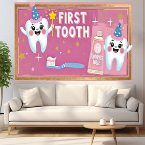 Toile <span class=keywords><strong>de</strong></span> fond rose sur le thème du premier dôme, fond photographique dentaire rose, bannière pour le premier dôme <span class=keywords><strong>de</strong></span> bébé, dentifrice, brosse à <span class=keywords><strong>dents</strong></span>, pour photo <span class=keywords><strong>de</strong></span> dentiste - Product Image 3