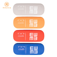 Étuis à lunettes en cuir PU avec logo personnalisé, boîtes de rangement pour montures optiques, étuis de transport pour lunettes de soleil et lunettes de vue