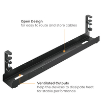 Système de gestion de câbles modulaire extensible sous le bureau CC11-9A, sans perçage, à fixation par pince, pour organiser les câbles et les multiprises