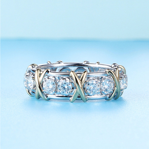 Bague en diamant moissanite en or rose 10 carats pour couples - <span class=keywords><strong>Alliance</strong></span> de fiançailles ou de mariage élégante pour femme - Product Image 3