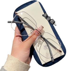 Montures de lunettes métalliques 31203, forme géométrique hexagonale, monture complète, anti-lumière bleue, lunettes optiques unisexes pour hommes et femmes - Product Image 5