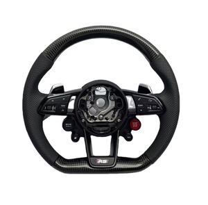 Volante Deportivo de Alta Calidad para <span class=keywords><strong>Audi</strong></span> A3-A8 B7-S7 Q5-Q7 R8 <span class=keywords><strong>A6</strong></span>, 3 Radios, Cuero, Fibra de Carbono, Color Personalizado - Product Image 1