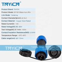 Tendances Produits chauds l'industrie SP16 SD16 Retour Écrou 2 Broches 10A papa maman Mâle Pouvoir Féminin Circulaire Étanche Connecteurs