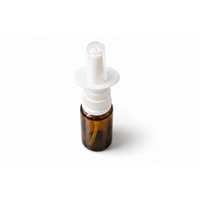 Bouteilles en PET ambrées cylindriques de 10 ml, 15 ml, 30 ml, pompe nasale, vaporisateur à fine brume pour cosmétiques, parfums, usage pharmaceutique, couleurs personnalisées