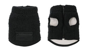 ठंडे मौसम के आउटडोर और दैनिक पहनने के लिए पूर्ण-ज़िप गर्म थर्मल पॉलिएस्टर के साथ आरामदायक ऊन कुत्ते हुडी - Product Image 4