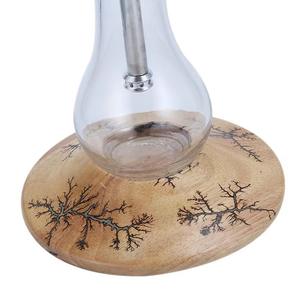 Chicha en bois élégante avec un design éclair, ensemble en bois et verre, luxe haut de gamme, chicha d'intérieur, salon, bar, restaurant, fumer du shisha - Product Image 4