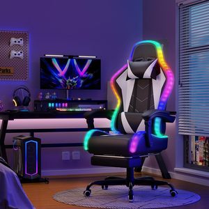 Venta al por mayor barato plegable Pu cuero masaje computadora juego Silla Gamer Racing Rgb Gaming sillas con luces <span class=keywords><strong>y</strong></span> altavoces - Product Image 3