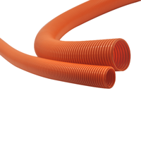 Pa nylon noir orange flamme résistant au feu câble flexible ondulé conduit électrique tuyaux fil fendu métier à tisser 10mm 20mm