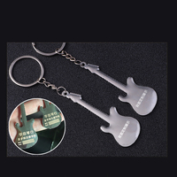 Porte-clés Guitare en Gros, Pendentif Instrument de Musique en Alliage de Zinc Laqué, Cadeau pour Amateurs de Musique et Guitareistes