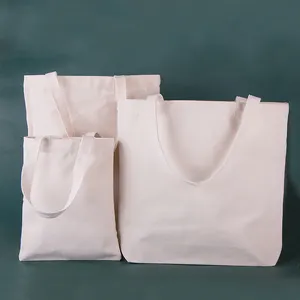 豪基批发定制印花素棉帆布杂货购物手提袋