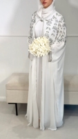 Robe de soirée Abaya de luxe Sharut OEM/ODM pour femme, style islamique, Aïd, Dubaï, modeste, musulmane, ornée, caftan Khaliji