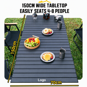 Ensemble <span class=keywords><strong>de</strong></span> <span class=keywords><strong>table</strong></span> <span class=keywords><strong>de</strong></span> <span class=keywords><strong>camping</strong></span> moderne avec 4 chaises pliantes, <span class=keywords><strong>table</strong></span> en acier carbone imitation bois, <span class=keywords><strong>table</strong></span> pliable pour le <span class=keywords><strong>camping</strong></span> en famille et les pique-niques en plein air - Product Image 2