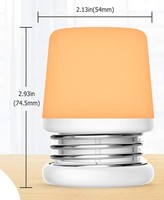 Lámpara Nocturna Portátil LOHAS de Color Ámbar, Sin Luz Azul, LED, Encendido/Apagado por Presión, Recargable por USB, para Mesa de Noche