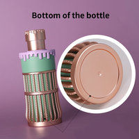 Flacon de parfum vide de 100 ml en verre transparent avec pulvérisateur à pompe, logo de luxe estampé or, personnalisable