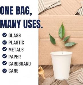 Bolsas de Basura para Reciclaje Huamaohengchun de 65 Galones, 1.5 Mil, Azules, Resistentes, para Contenedores de Basura, 50” x 48”, para Uso Industrial - Product Image 6