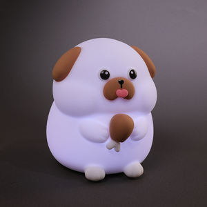 Ricaricabile luce notturna a LED per bambini golosità del cane in Silicone a forma di coniglio Touch sensore di controllo 5V luce bianca calda per uso domestico Hotel - Product Image 6